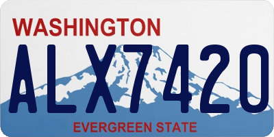 WA license plate ALX7420