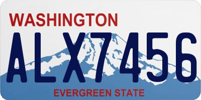WA license plate ALX7456