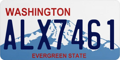 WA license plate ALX7461