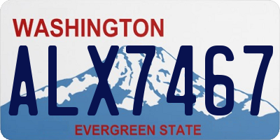 WA license plate ALX7467