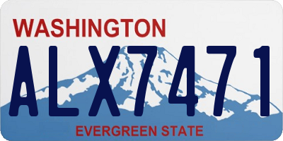 WA license plate ALX7471