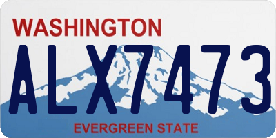 WA license plate ALX7473
