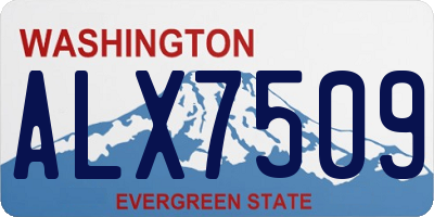 WA license plate ALX7509