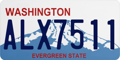 WA license plate ALX7511