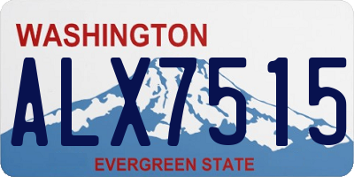 WA license plate ALX7515