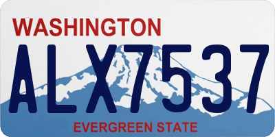 WA license plate ALX7537