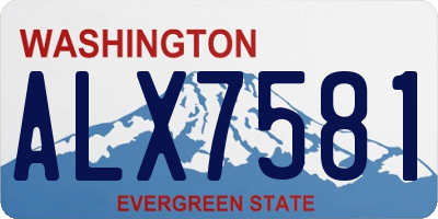 WA license plate ALX7581