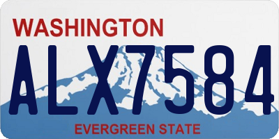WA license plate ALX7584