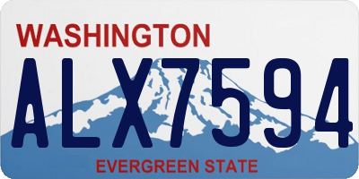 WA license plate ALX7594