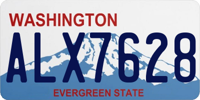 WA license plate ALX7628