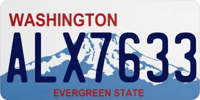 WA license plate ALX7633