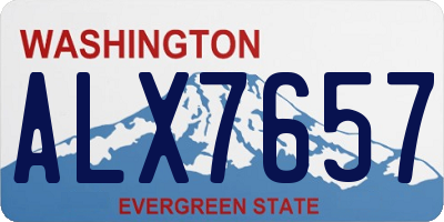 WA license plate ALX7657