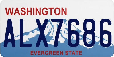 WA license plate ALX7686