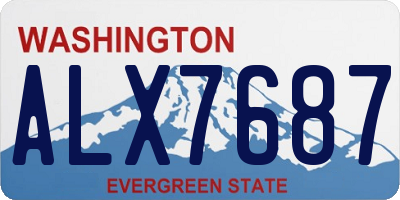 WA license plate ALX7687