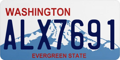 WA license plate ALX7691