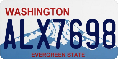 WA license plate ALX7698
