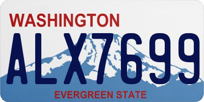 WA license plate ALX7699
