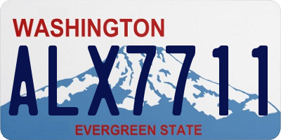 WA license plate ALX7711