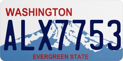 WA license plate ALX7753