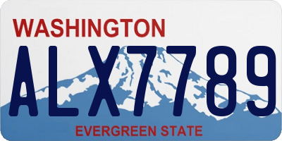 WA license plate ALX7789