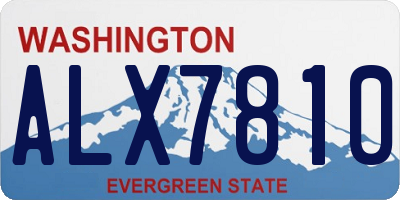 WA license plate ALX7810