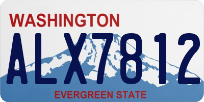 WA license plate ALX7812