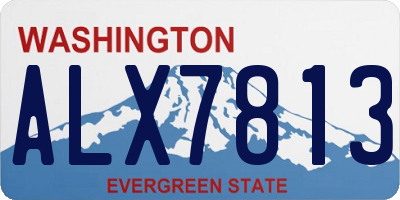 WA license plate ALX7813