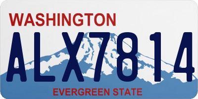 WA license plate ALX7814