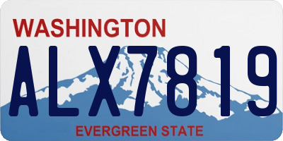 WA license plate ALX7819