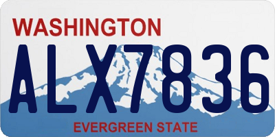 WA license plate ALX7836