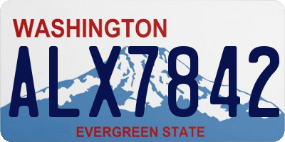 WA license plate ALX7842
