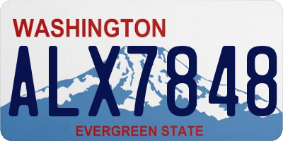 WA license plate ALX7848