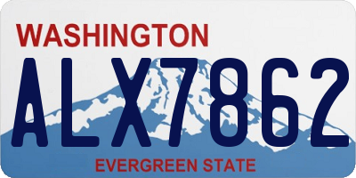 WA license plate ALX7862