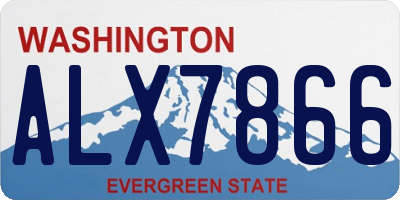 WA license plate ALX7866