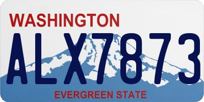 WA license plate ALX7873
