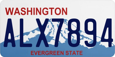 WA license plate ALX7894