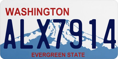 WA license plate ALX7914