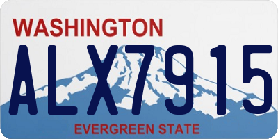 WA license plate ALX7915