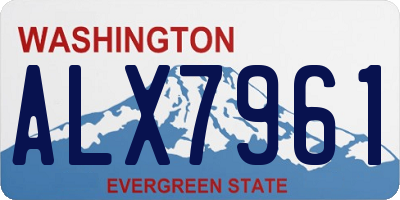 WA license plate ALX7961