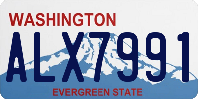 WA license plate ALX7991