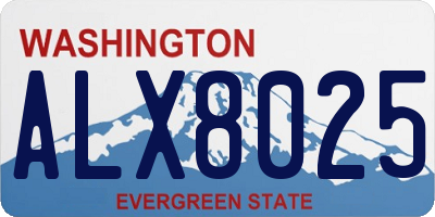 WA license plate ALX8025