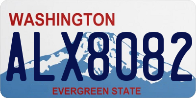 WA license plate ALX8082