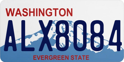 WA license plate ALX8084