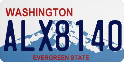 WA license plate ALX8140