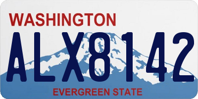 WA license plate ALX8142