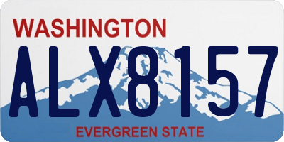 WA license plate ALX8157