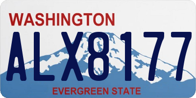 WA license plate ALX8177