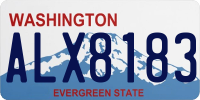 WA license plate ALX8183