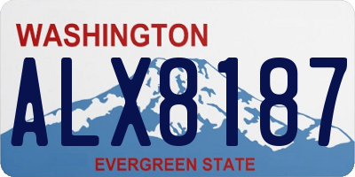 WA license plate ALX8187
