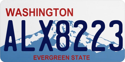 WA license plate ALX8223
